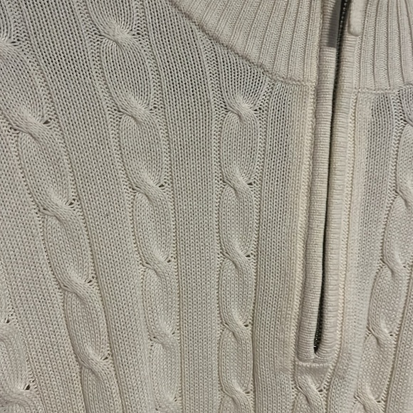 Daniel Cremieux Cream Cableknit sweater. 3XL - Picture 5 of 8